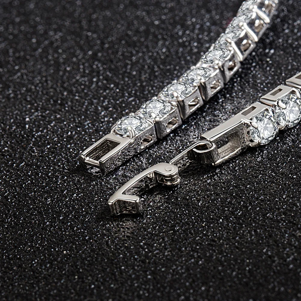 Elegant White Diamond Tennis Bracelet