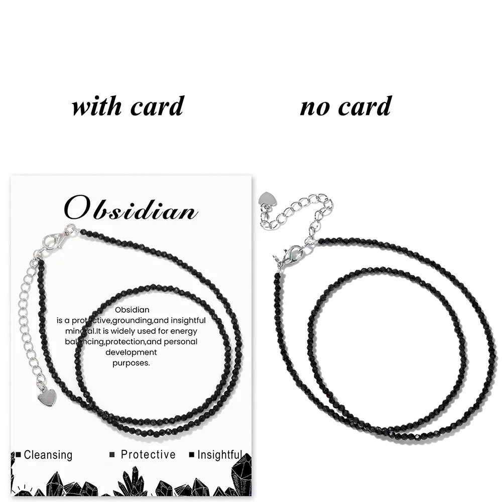 Beautiful Mini Natural Stone Choker Necklace With Experience Card