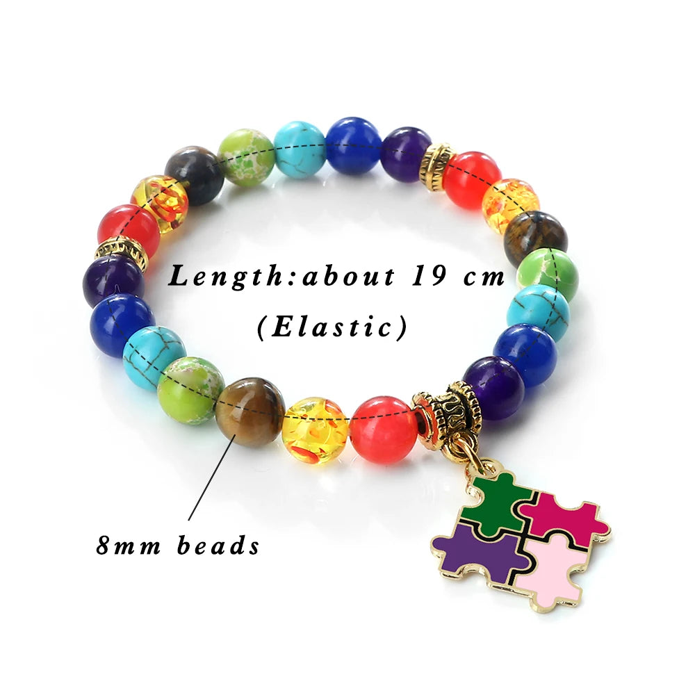 Mental Health Awareness "Autism Puzzle" Healing Bracelets