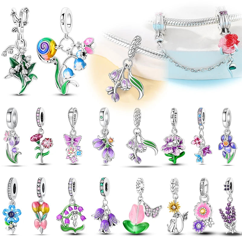 Romantic Bouquet Flower Love Language Theme Charms