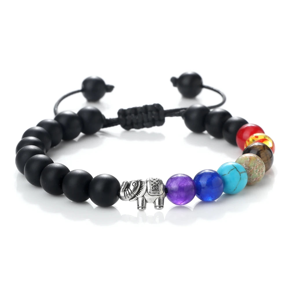 Harmonic Natural Stone 7 Chakra Beaded Bracelets
