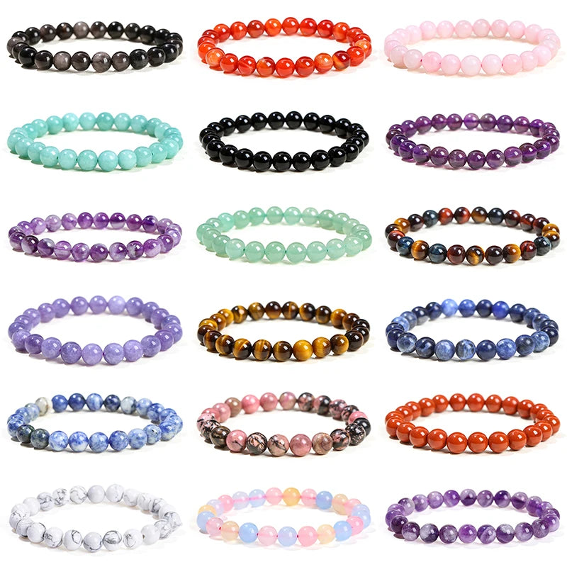 Beautiful Varies Natural Stone Gem Beads Bracelets