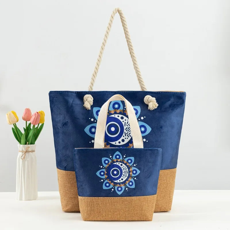 Evil Eye Protection Graphic Handbag 2-piece Set