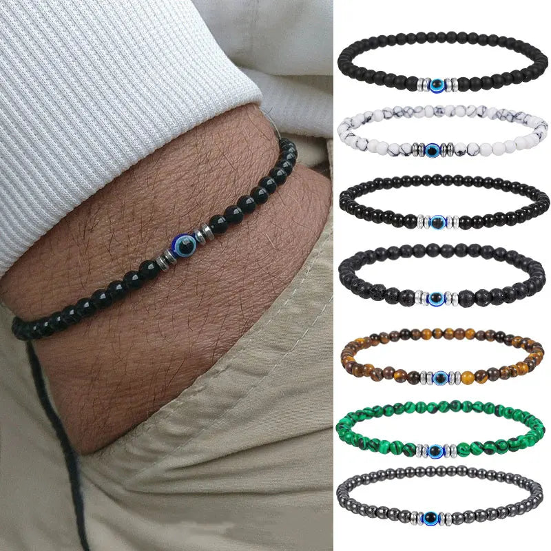 Powerful Evil Eye Natural Stone Bracelet