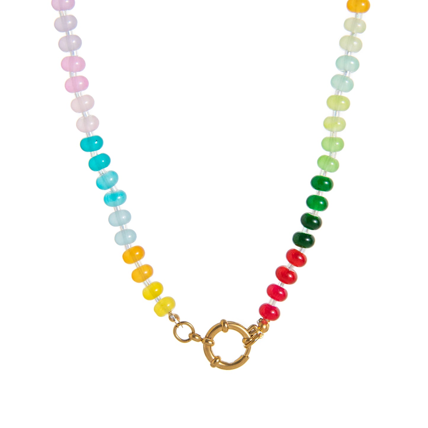 Candy Color Bright Charm Natural Stone Dopamine Necklace