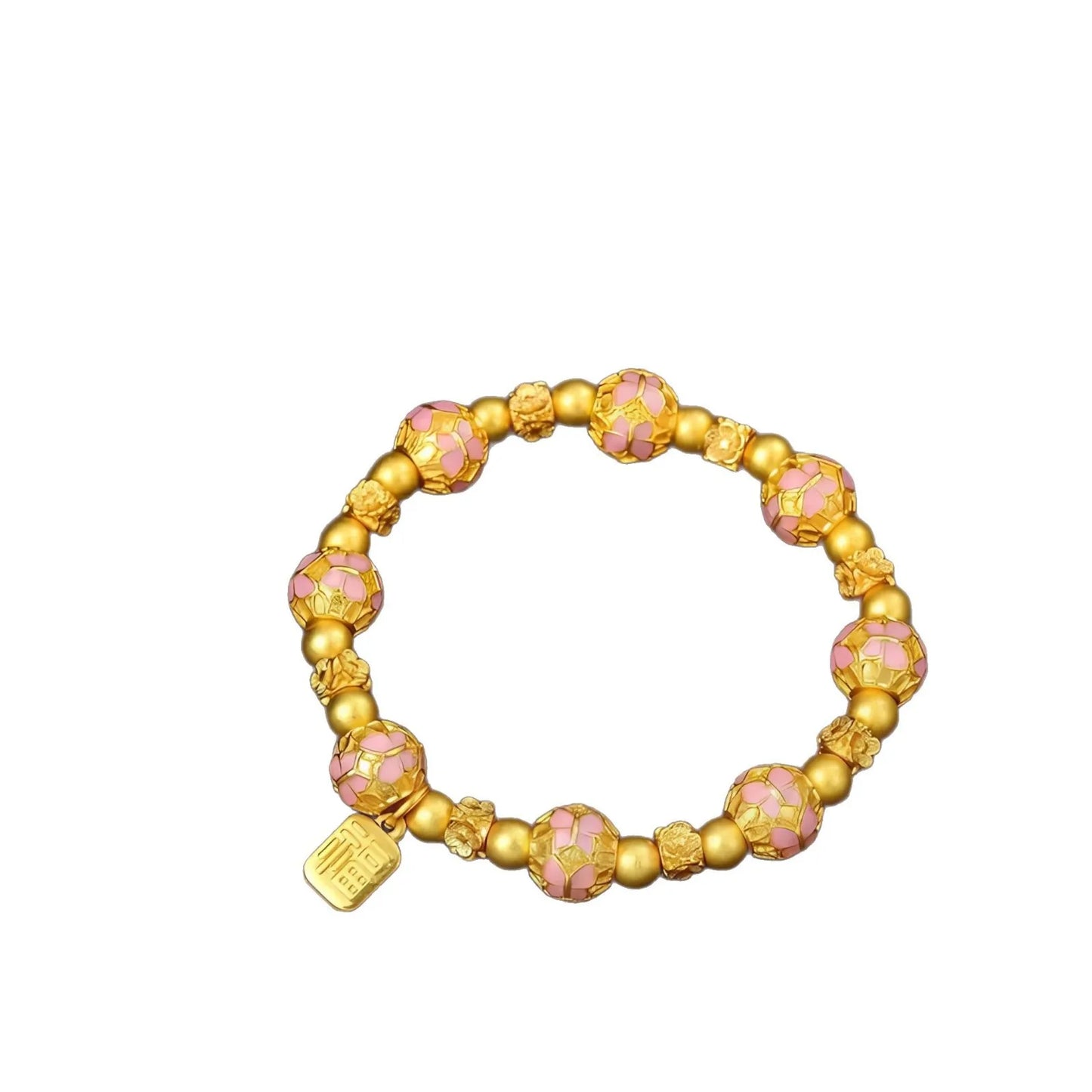 Pure 24K Gold Enchanting Luxury Butterfly Flower Bracelets