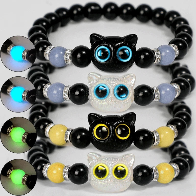 Luminous Big Eye Cat Bracelets