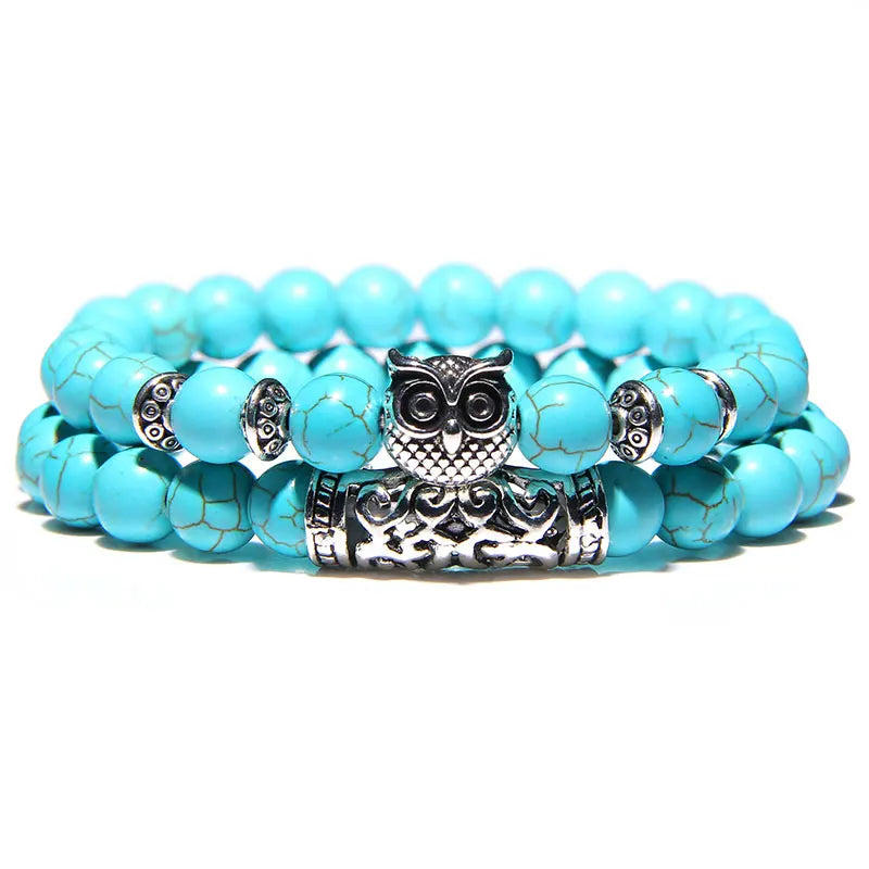 New Blue Turquoises Stone Charm Series Bracelets