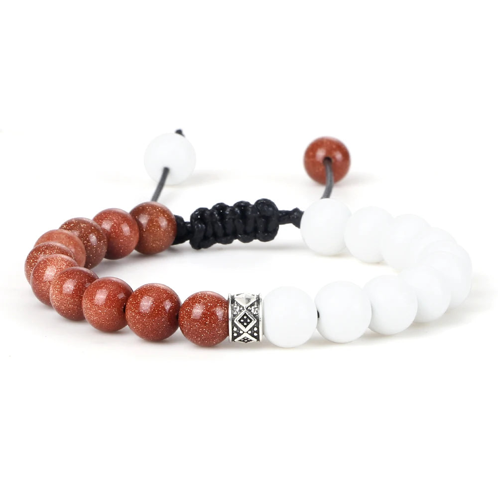 Fire Healing Natural Stone Crystal Charm Bracelets