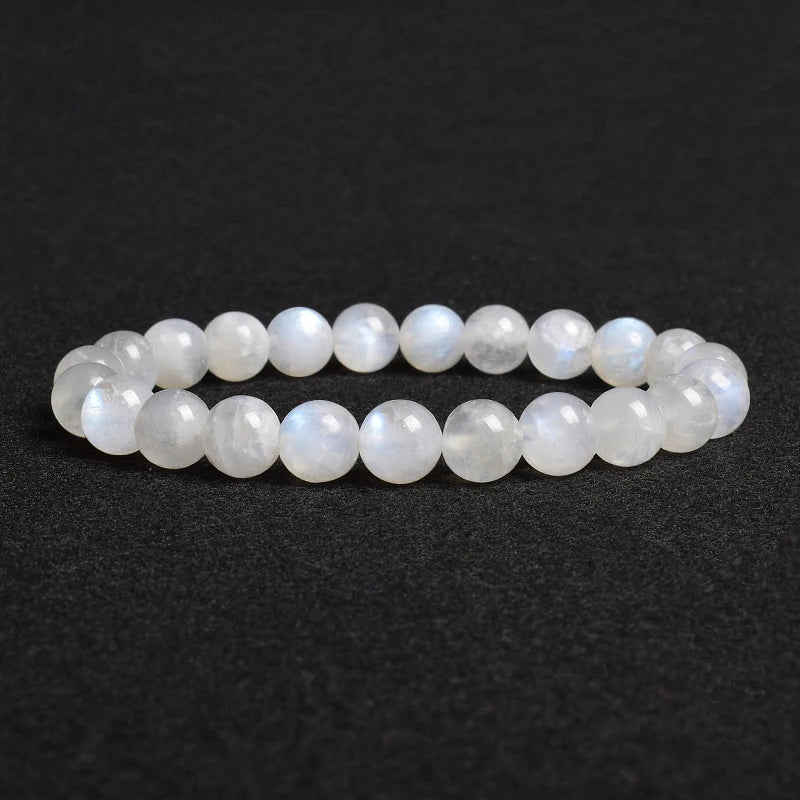 Enchanting Gaze Blue Moonstone India Labradorite Beads Bracelets