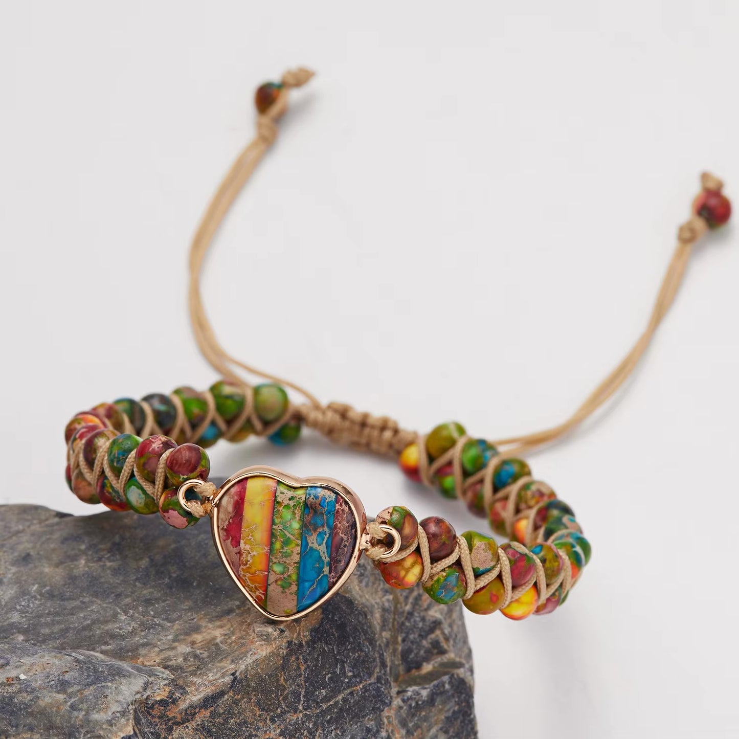 The Hearts Double Layer Natural Stone Bracelets