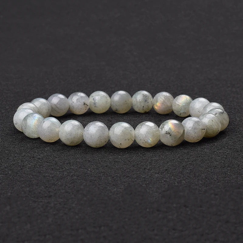 Enchanting Gaze Blue Moonstone India Labradorite Beads Bracelets
