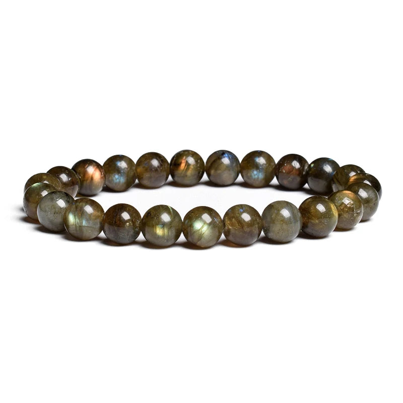 Enchanting Gaze Blue Moonstone India Labradorite Beads Bracelets