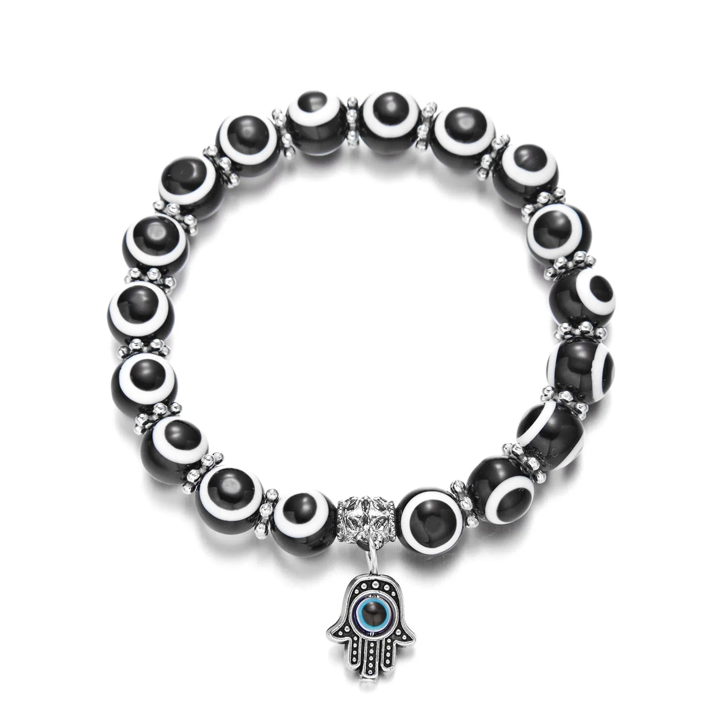 Lucky Blue Evil Eye Beaded Protection Bracelet