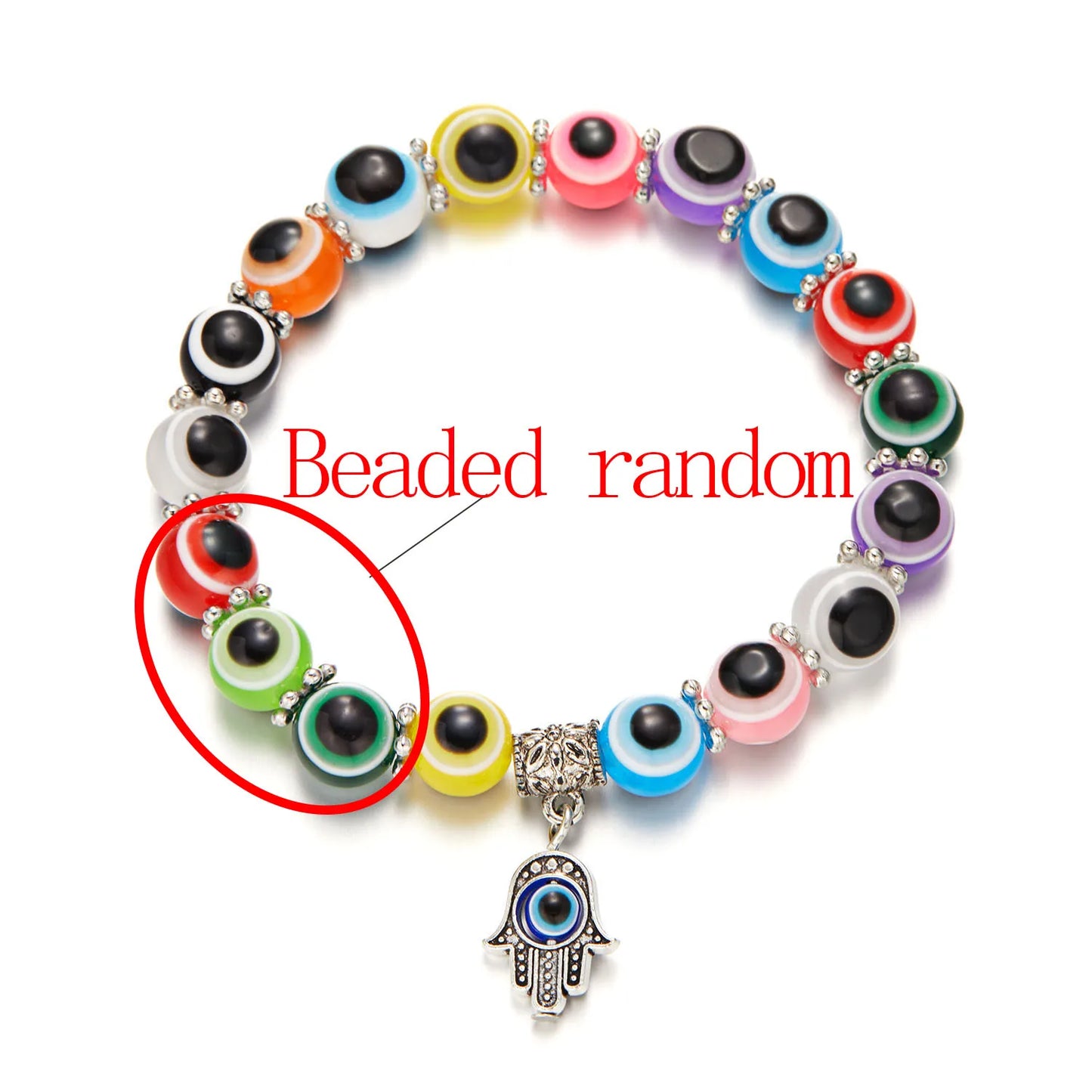Lucky Blue Evil Eye Beaded Protection Bracelet
