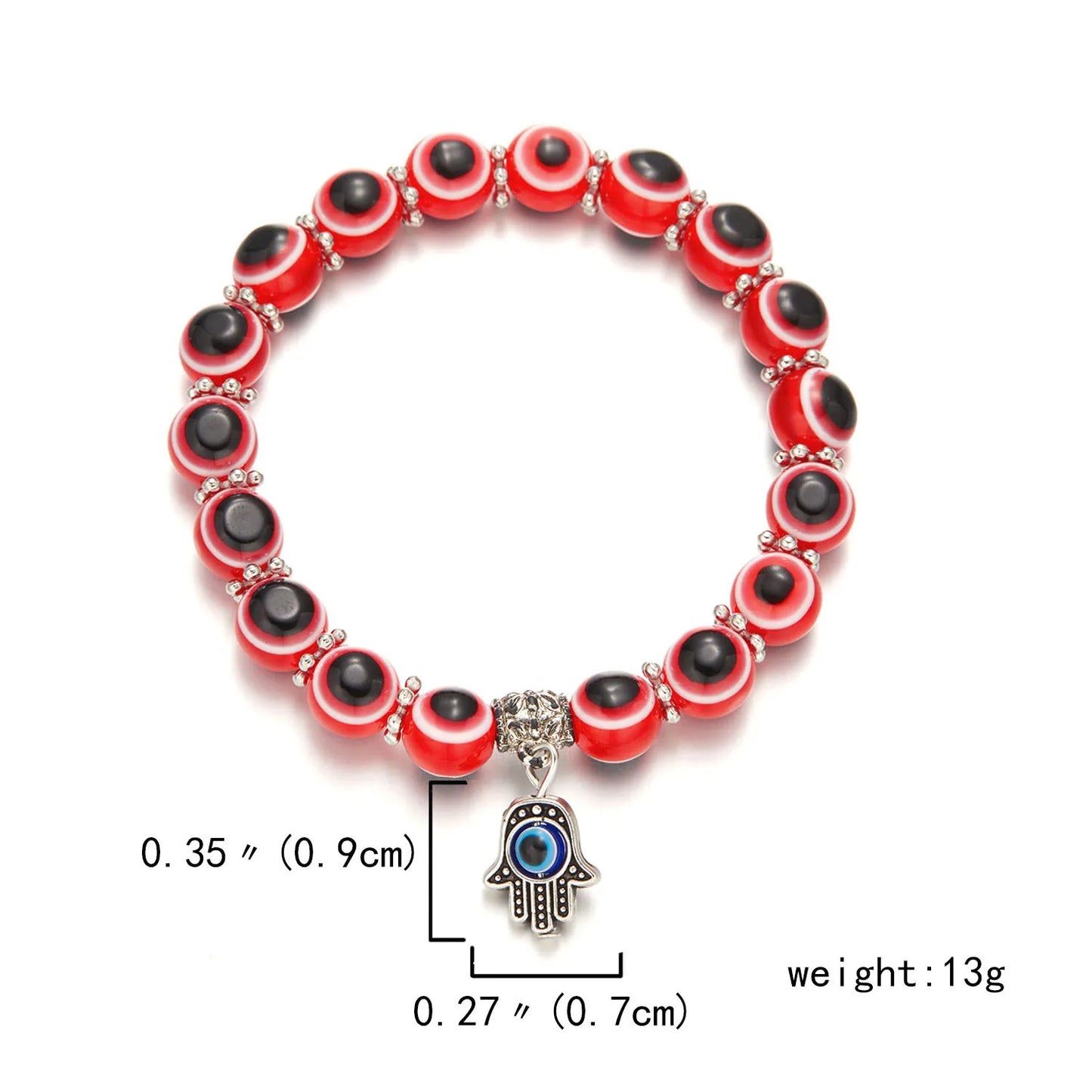 Lucky Blue Evil Eye Beaded Protection Bracelet