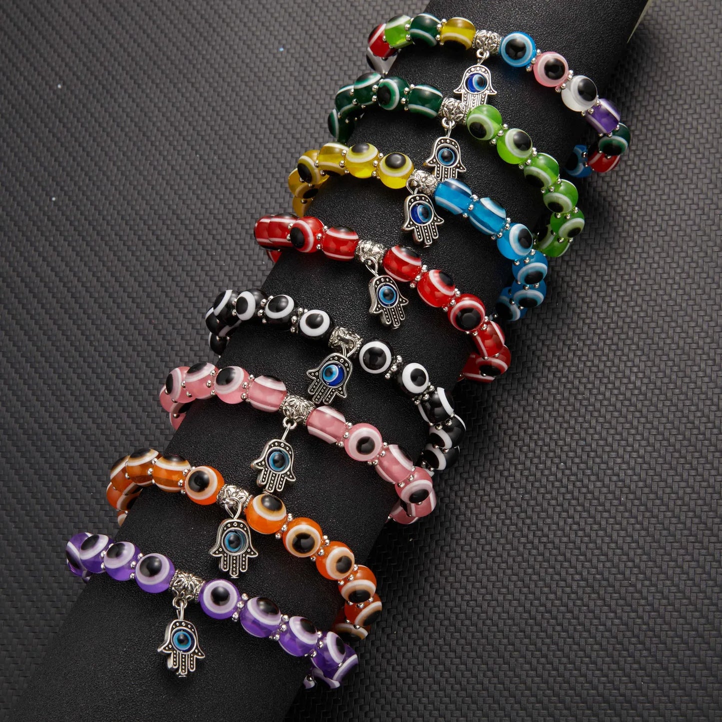 Lucky Blue Evil Eye Beaded Protection Bracelet