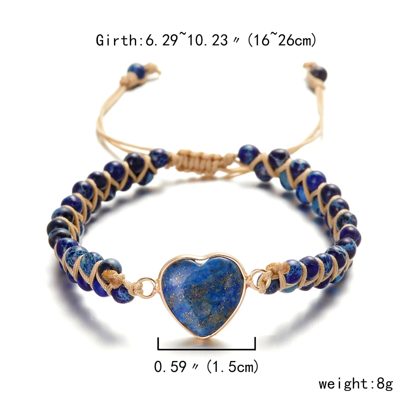 The Hearts Double Layer Natural Stone Bracelets