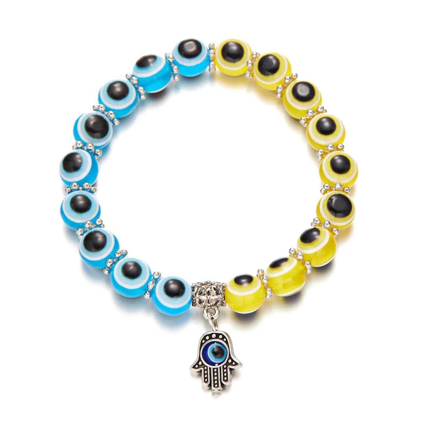 Lucky Blue Evil Eye Beaded Protection Bracelet