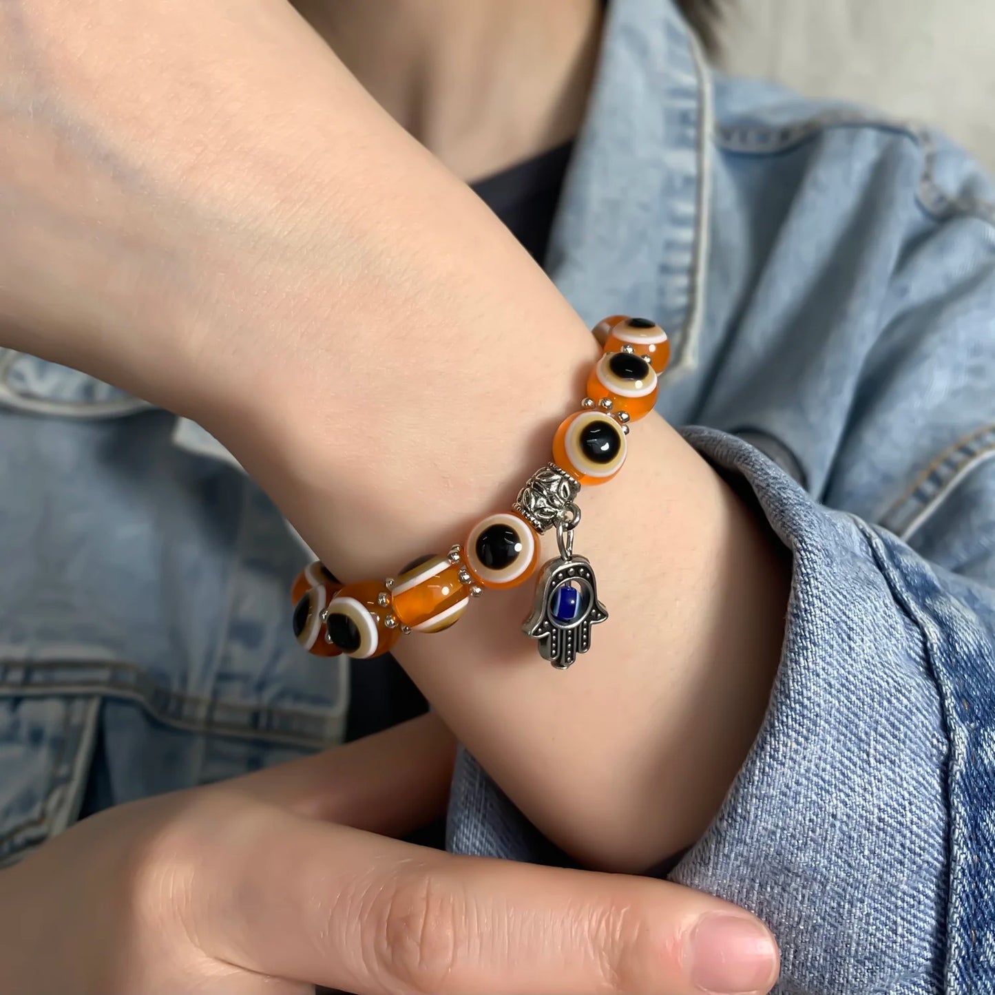 Lucky Blue Evil Eye Beaded Protection Bracelet