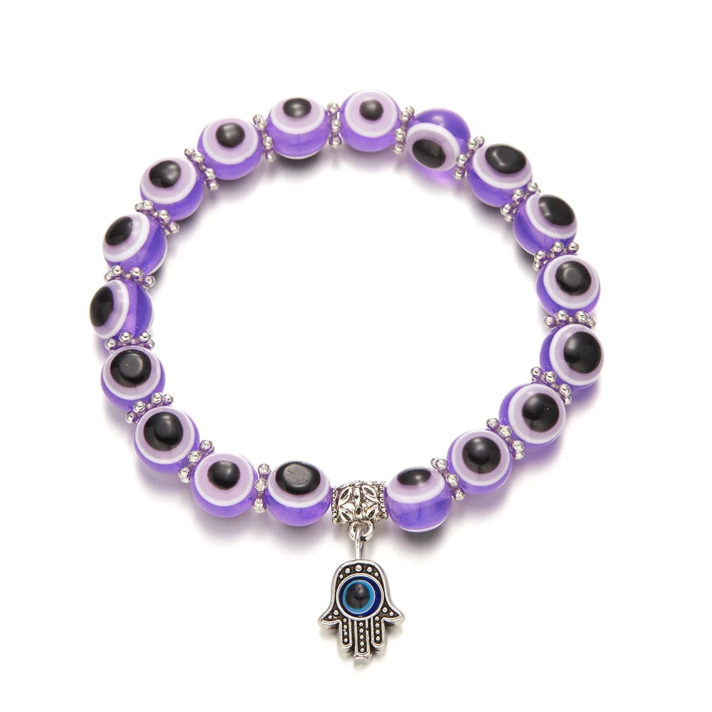 Lucky Blue Evil Eye Beaded Protection Bracelet