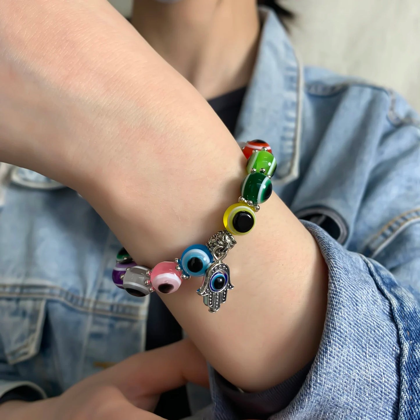Lucky Blue Evil Eye Beaded Protection Bracelet