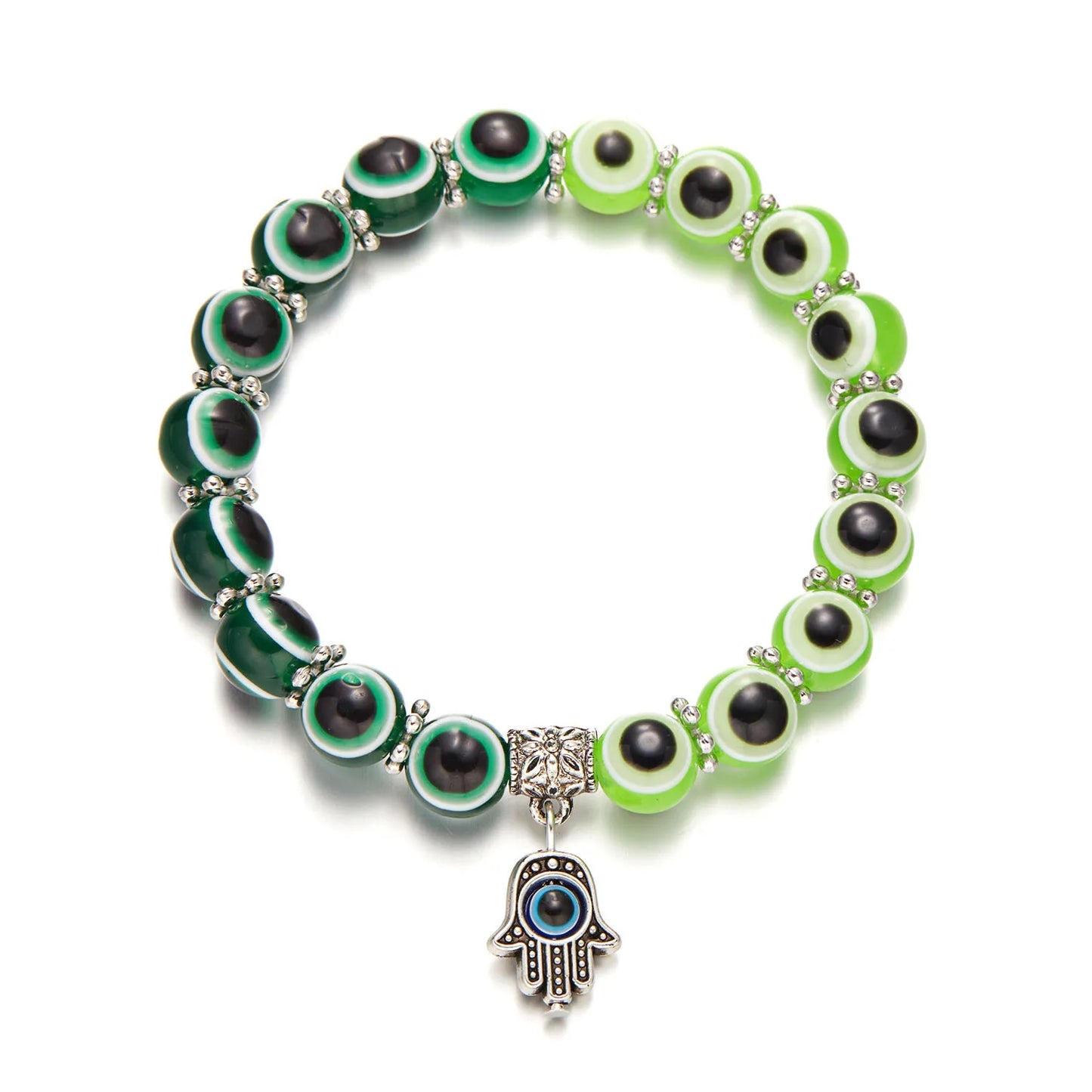 Lucky Blue Evil Eye Beaded Protection Bracelet