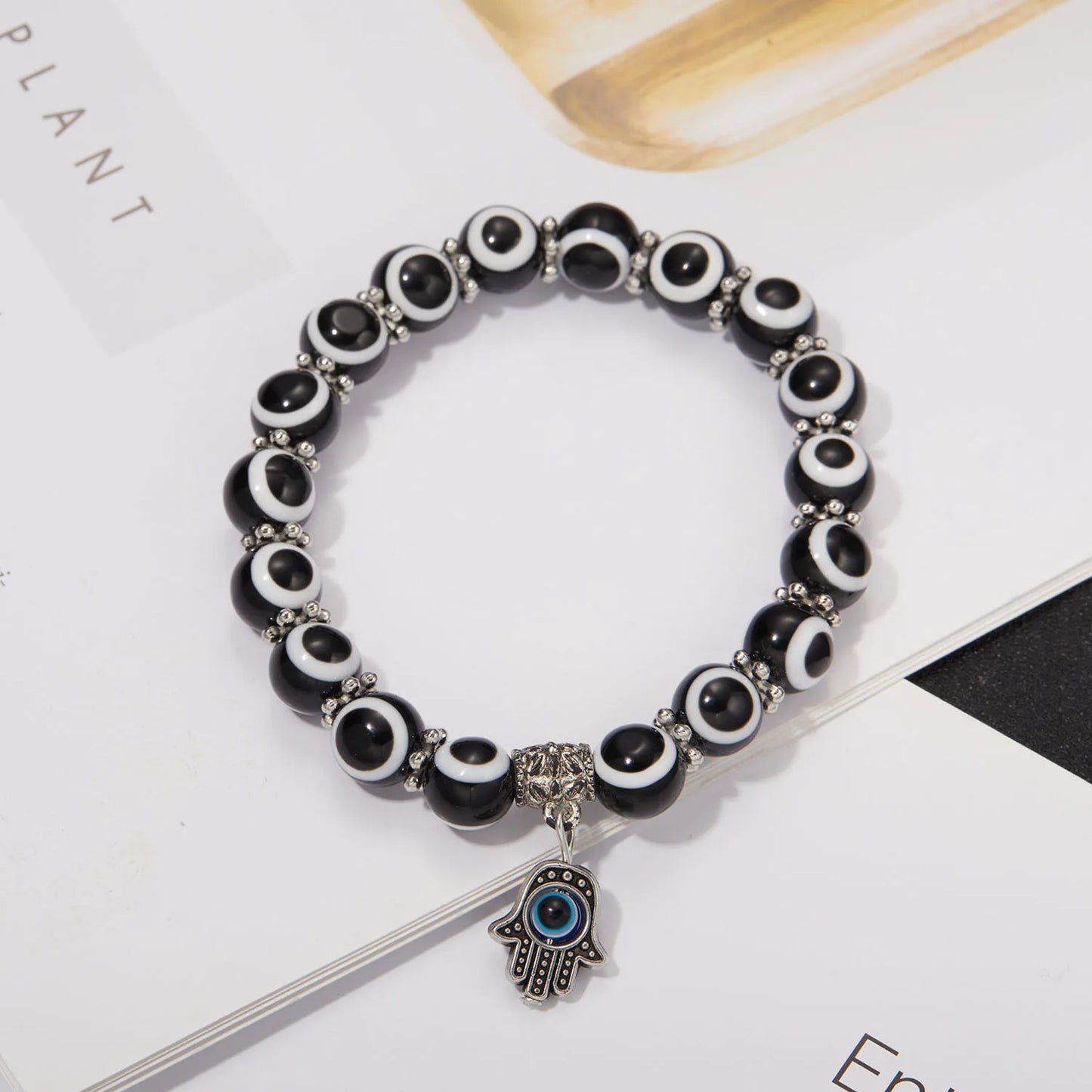 Lucky Blue Evil Eye Beaded Protection Bracelet