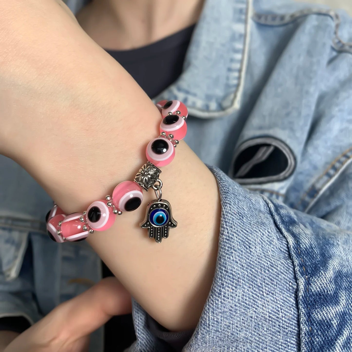 Lucky Blue Evil Eye Beaded Protection Bracelet