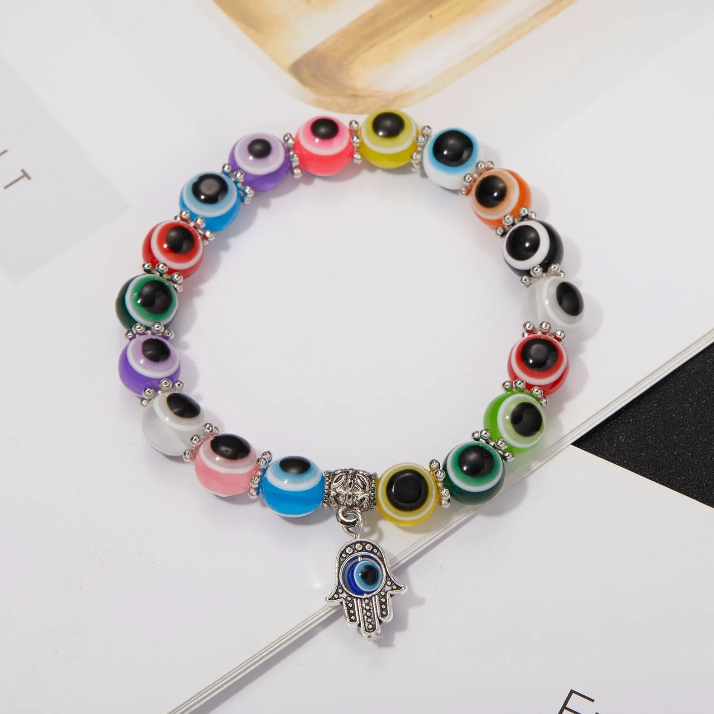 Lucky Blue Evil Eye Beaded Protection Bracelet