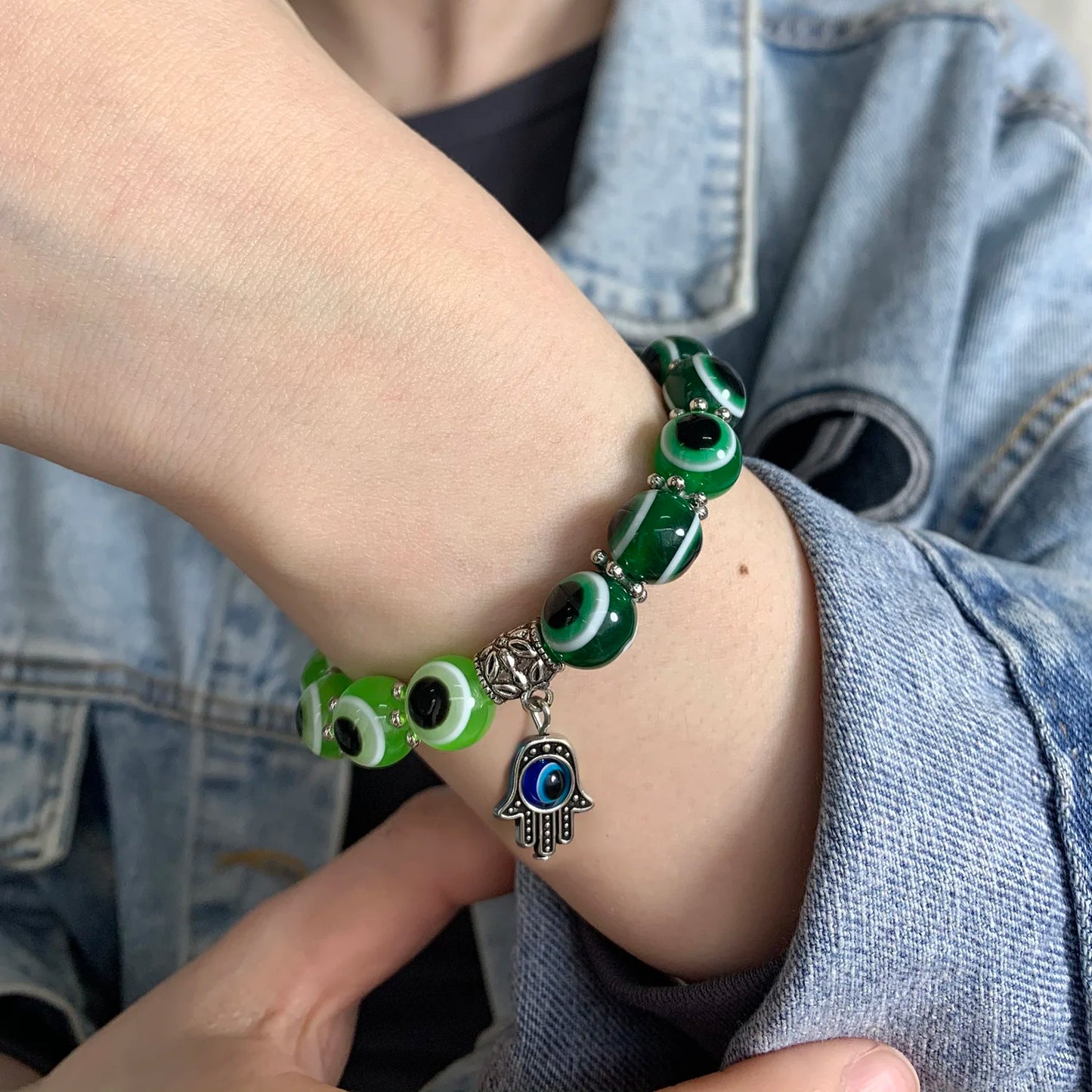 Lucky Blue Evil Eye Beaded Protection Bracelet