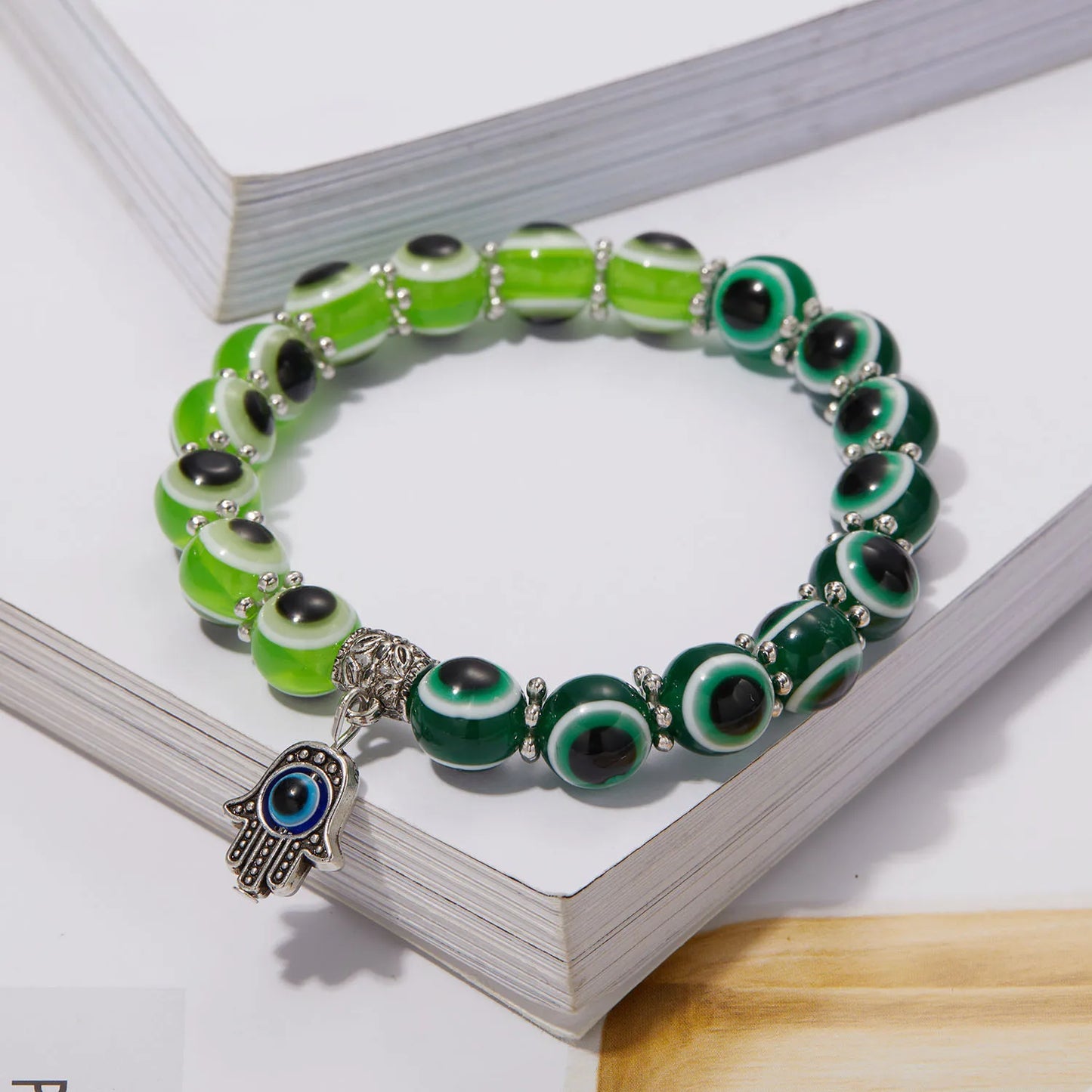 Lucky Blue Evil Eye Beaded Protection Bracelet