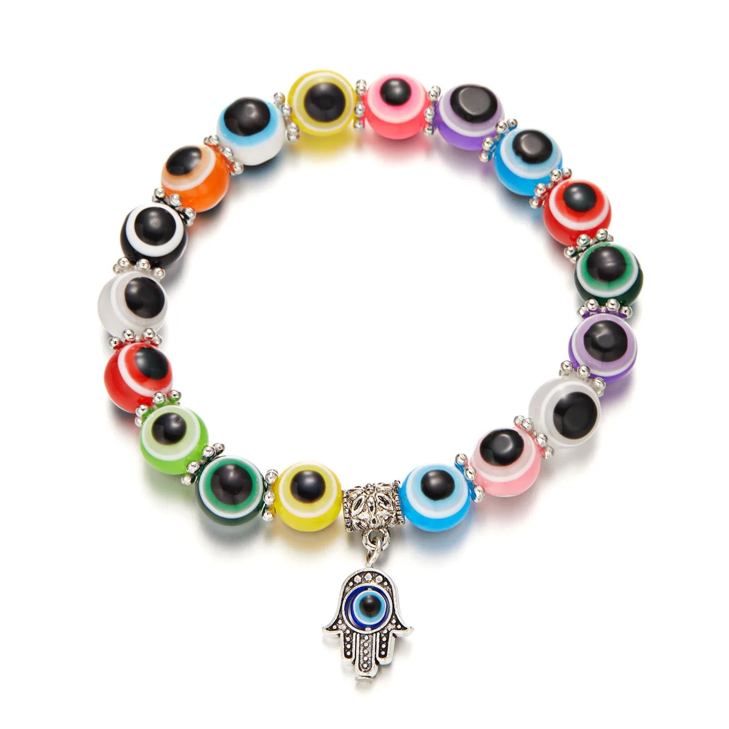 Lucky Blue Evil Eye Beaded Protection Bracelet