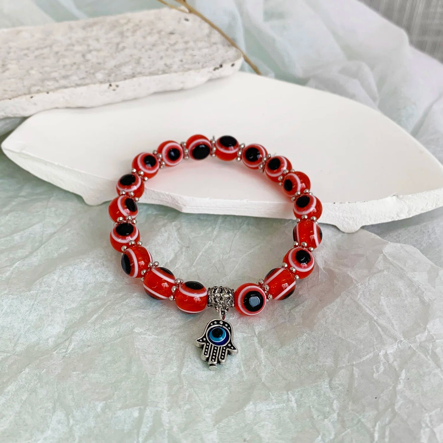 Lucky Blue Evil Eye Beaded Protection Bracelet