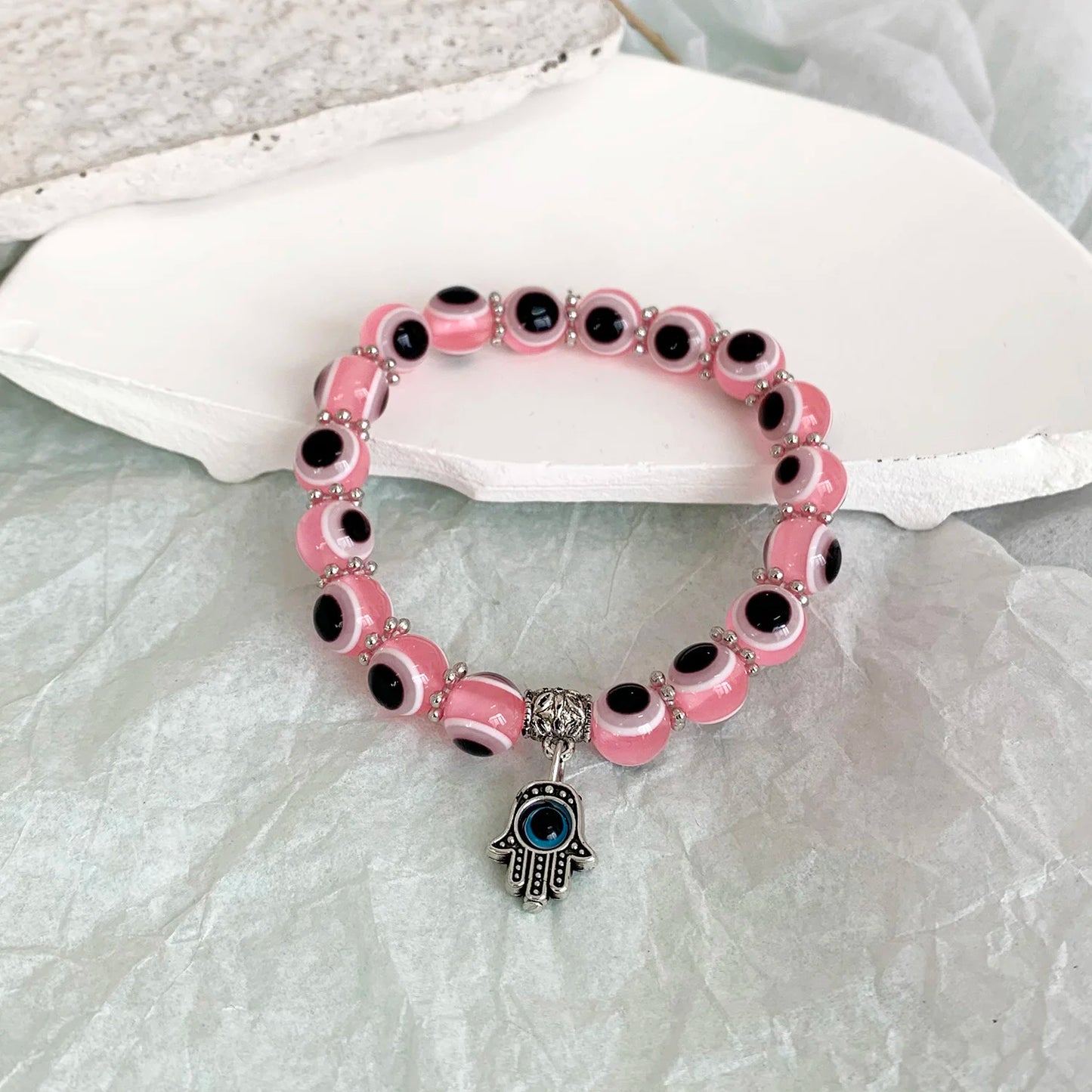 Lucky Blue Evil Eye Beaded Protection Bracelet