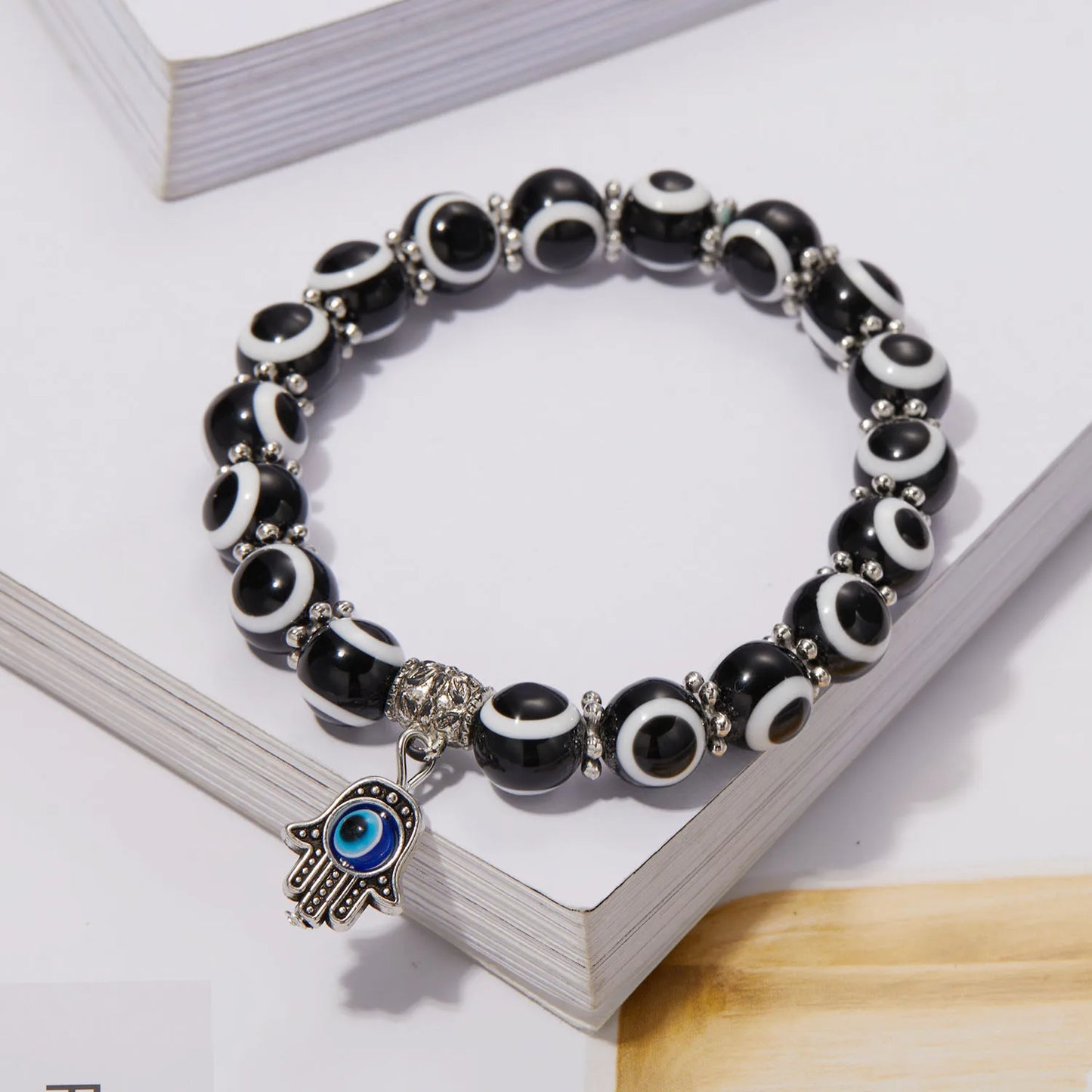 Lucky Blue Evil Eye Beaded Protection Bracelet