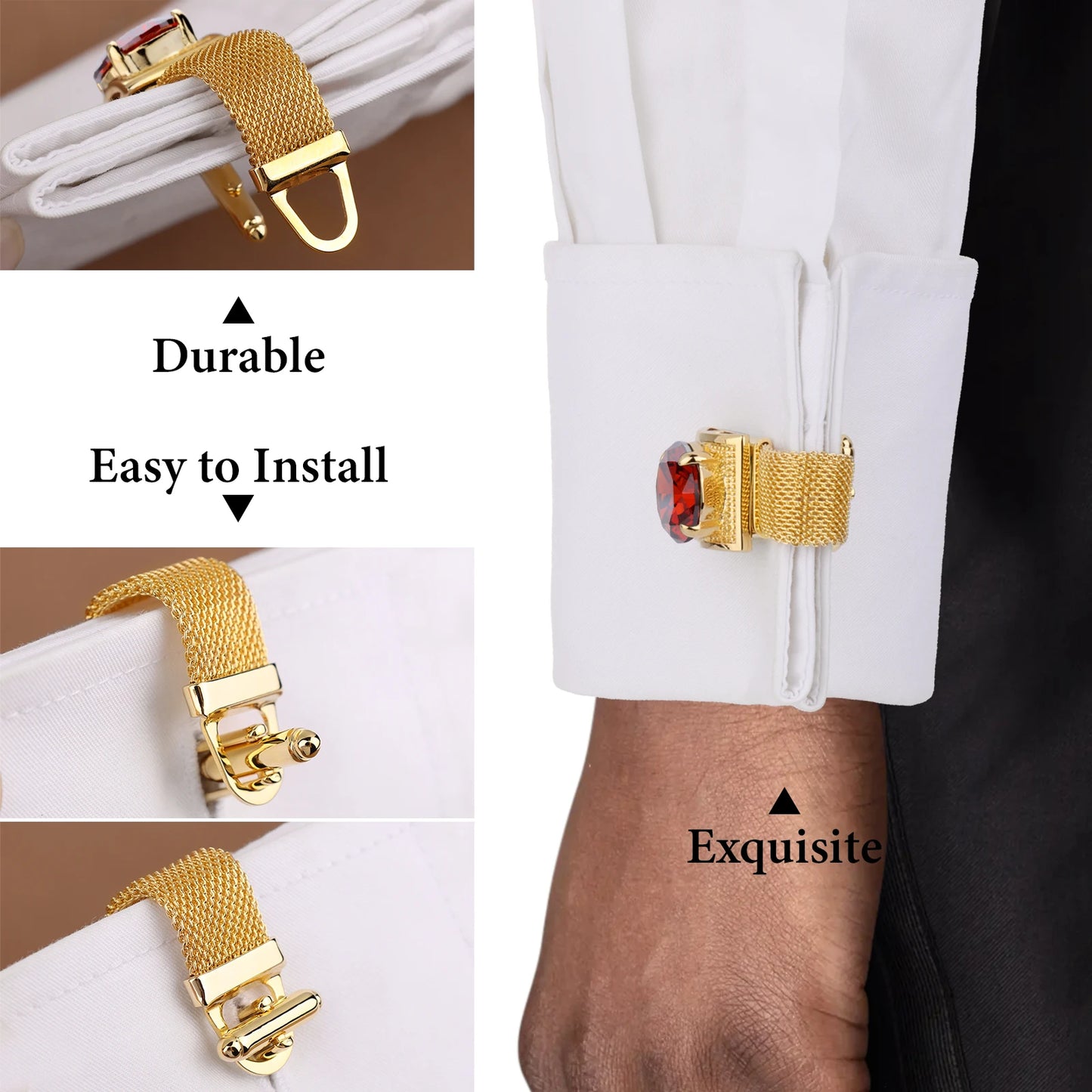Captivating High Class Luxurious Crystal Cuff Link