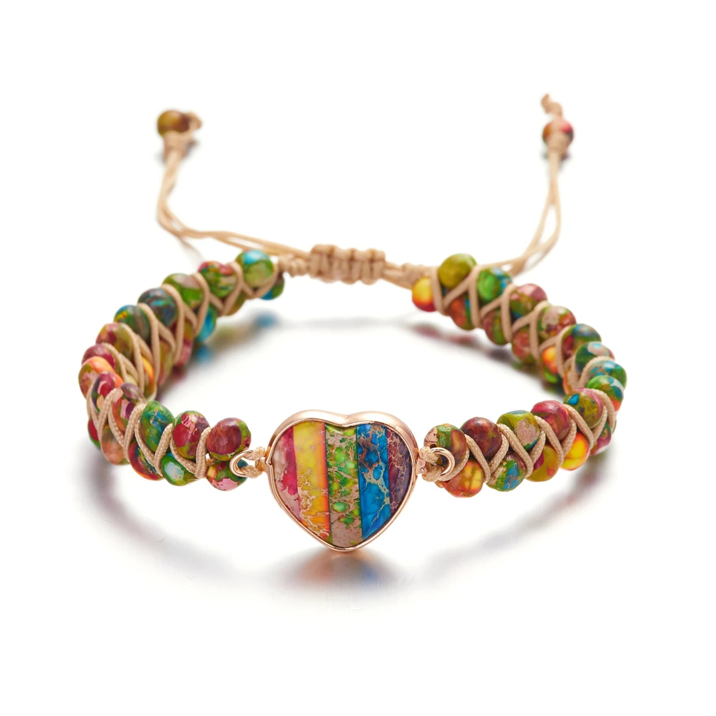 The Hearts Double Layer Natural Stone Bracelets