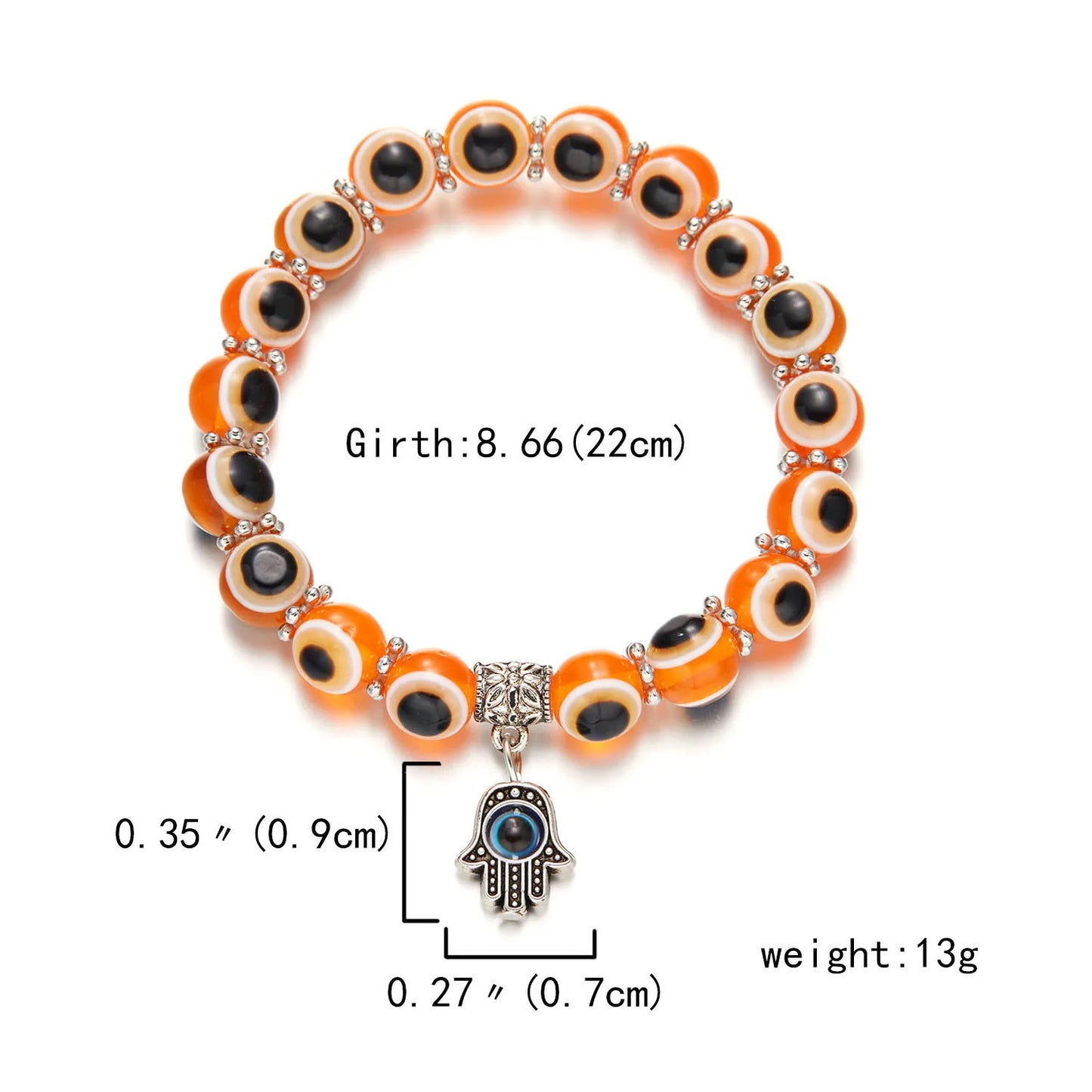 Lucky Blue Evil Eye Beaded Protection Bracelet