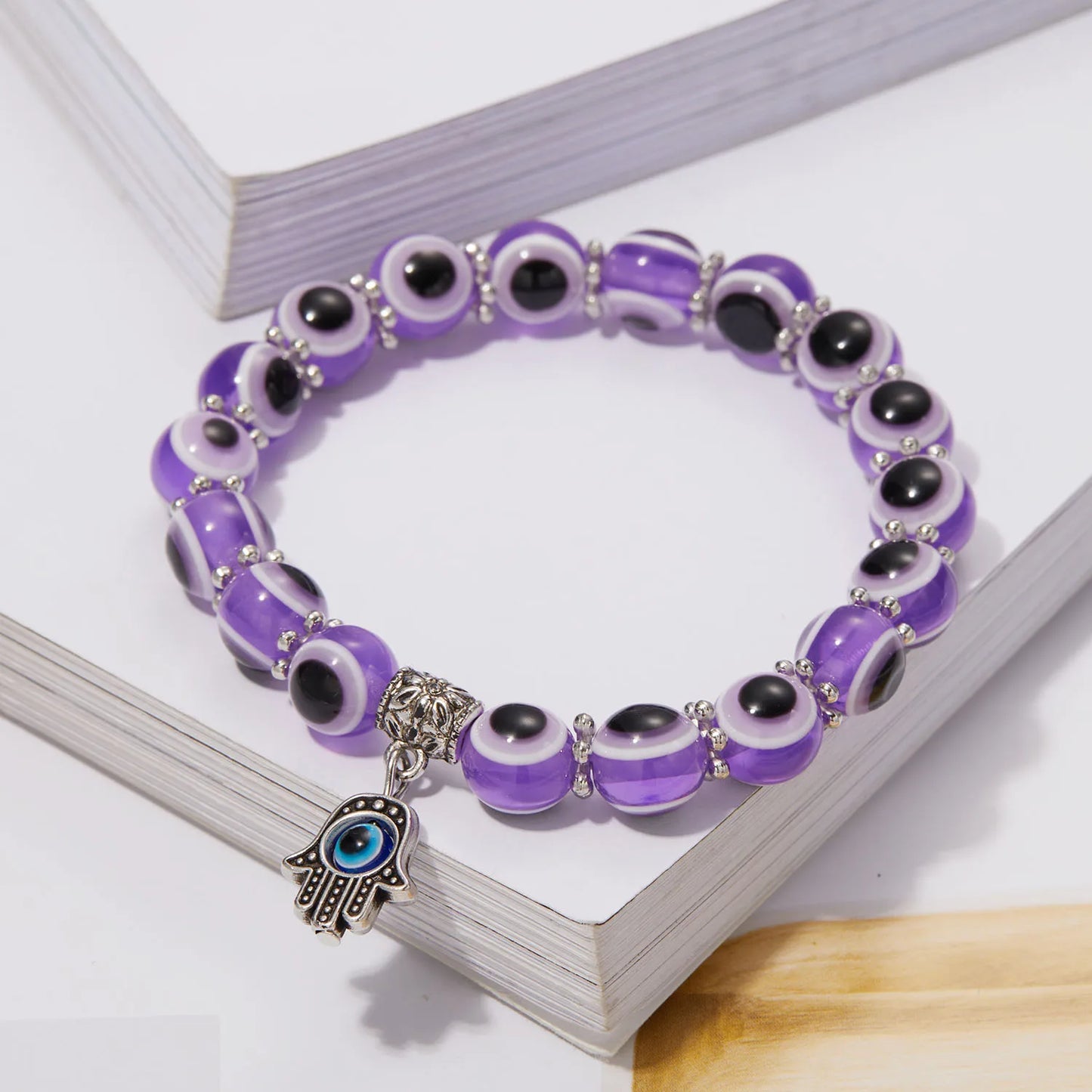 Lucky Blue Evil Eye Beaded Protection Bracelet