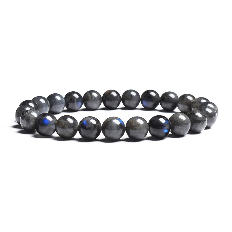 Enchanting Gaze Blue Moonstone India Labradorite Beads Bracelets