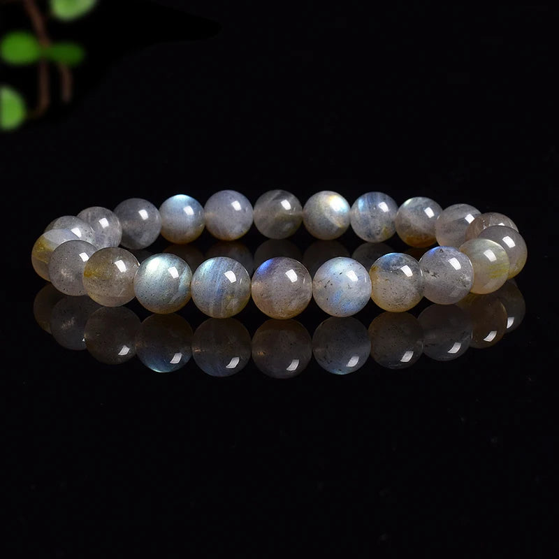 Enchanting Gaze Blue Moonstone India Labradorite Beads Bracelets