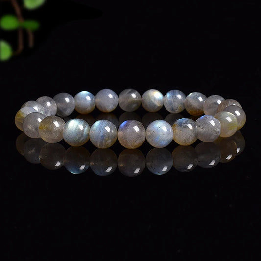 Enchanting Gaze Blue Moonstone India Labradorite Beads Bracelets