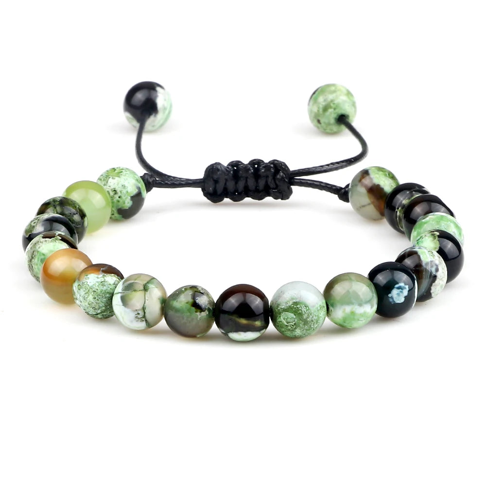 Fire Healing Natural Stone Crystal Charm Bracelets