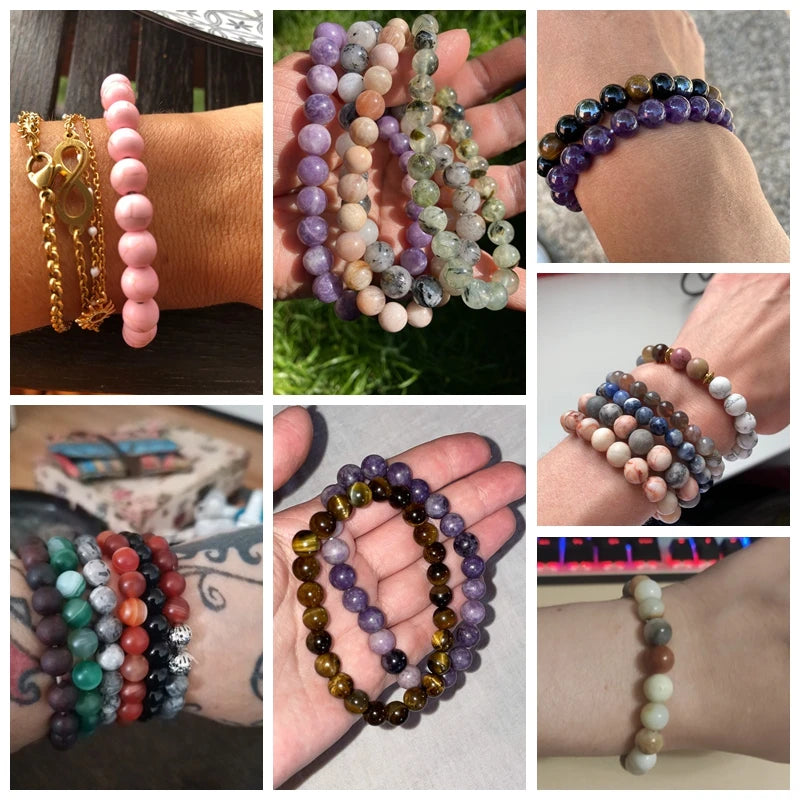 Pink Series 2 Natural Stone Bracelets