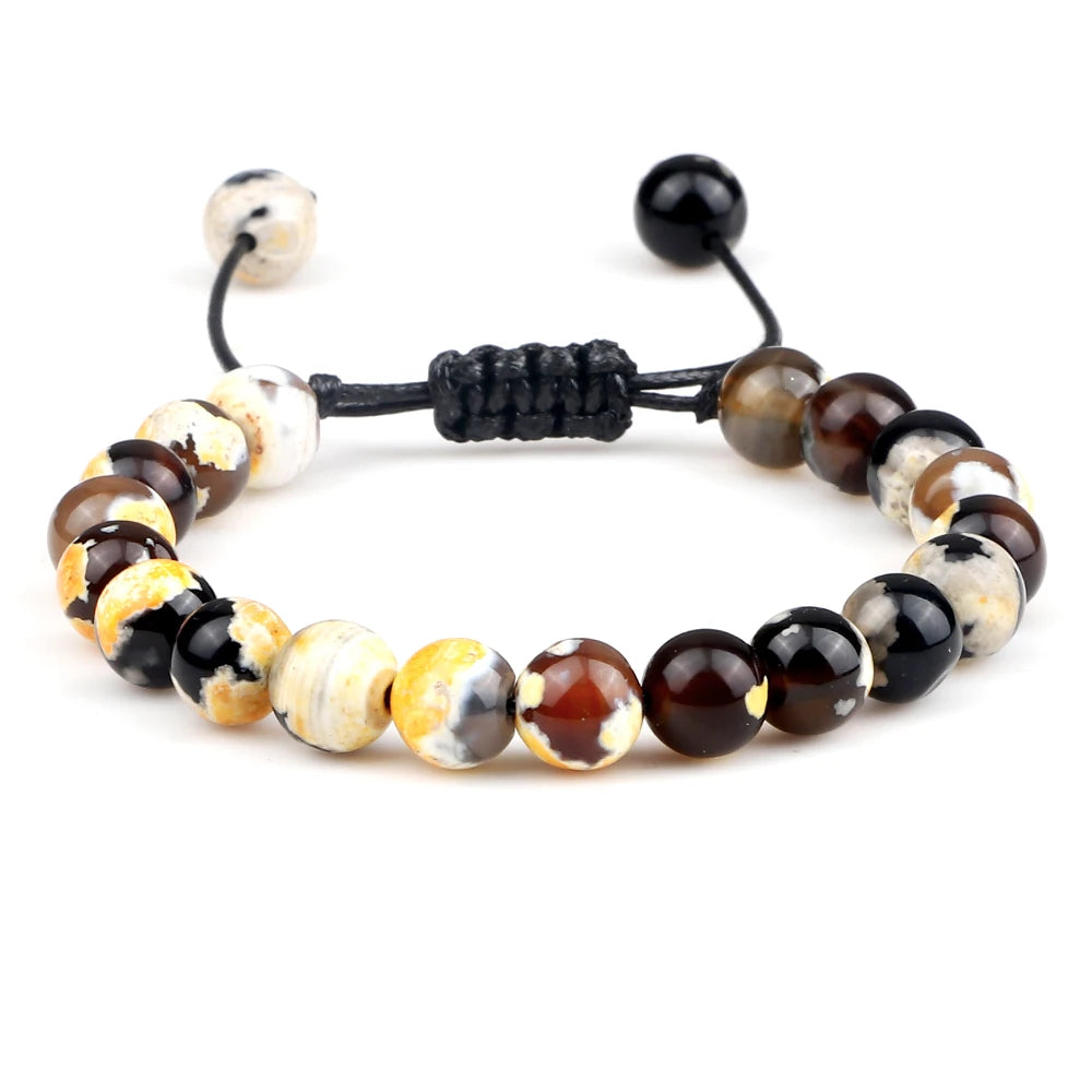 Fire Healing Natural Stone Crystal Charm Bracelets