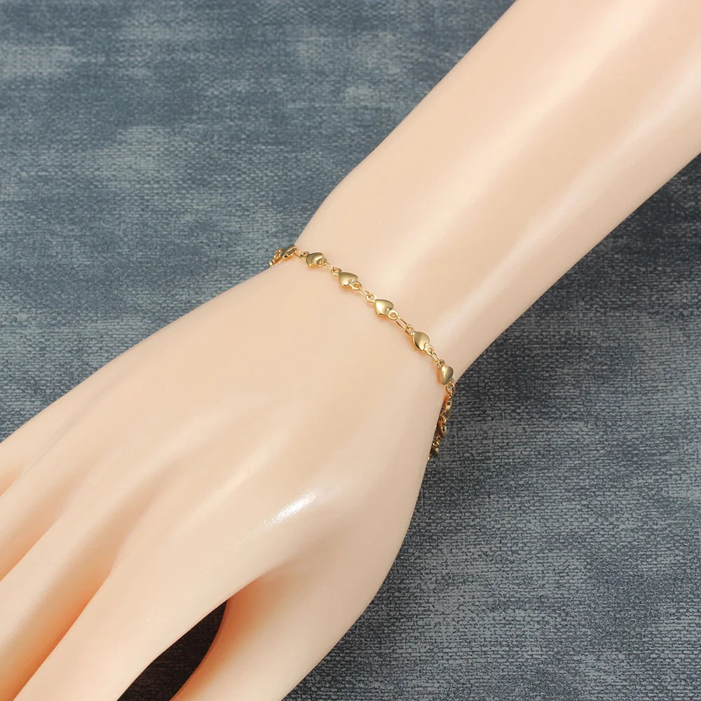 Classy Lady Heart Cross Charms Bracelets