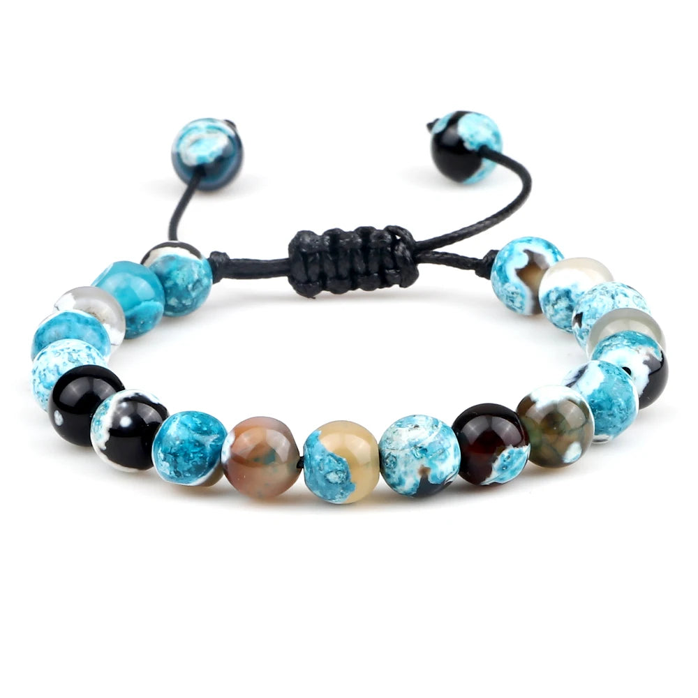 Fire Healing Natural Stone Crystal Charm Bracelets
