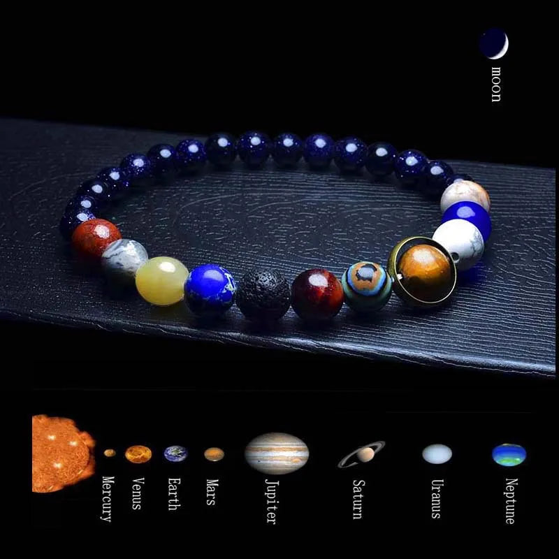 The Mystique enchanting Cosmic Solar System Bracelet