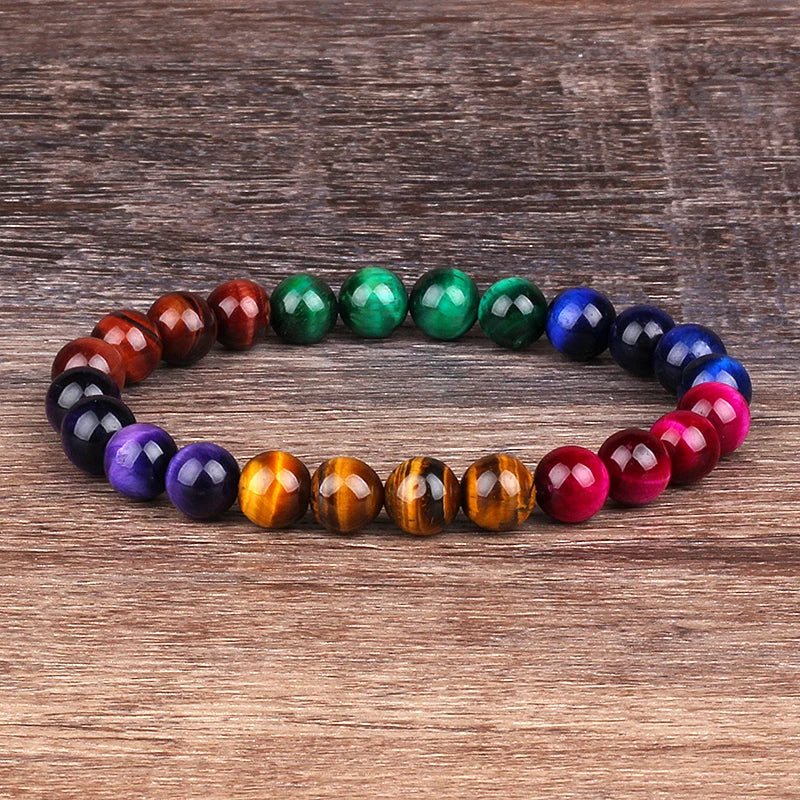 Elegant Colorful Tiger Eye Natural Stone Bracelets
